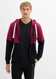 Felpa con zip e cappuccio in puro cotone biologico, bonprix