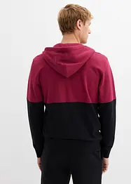 Felpa con zip e cappuccio in puro cotone biologico, bonprix