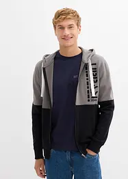 Felpa con zip e cappuccio in puro cotone biologico, bonprix