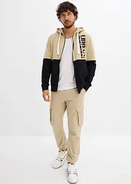 Felpa con zip e cappuccio in puro cotone biologico, bonprix