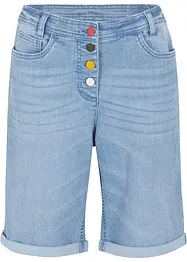Bermuda comfort in jeans elasticizzato con cinta comoda, bonprix