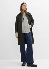 Giacca con zip in tessuto effetto neoprene, bonprix