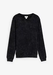 Felpa in puro cotone biologico con effetto lavato, bonprix