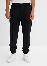 Pantaloni in felpa di puro cotone biologico effetto lavato, loose fit, bonprix