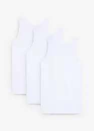 Canottiera con morbido cotone biologico (pacco da 3), bonprix