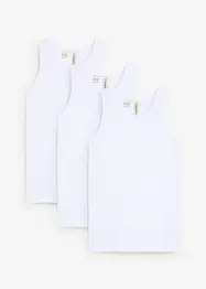 Canottiera con morbido cotone biologico (pacco da 3), bonprix