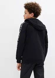 Felpa con zip e cappuccio in cotone biologico, bonprix