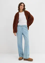 Jeans wide leg con cintura, vita media, bonprix