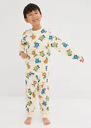Pigiama in puro cotone biologico (set 4 pezzi), bonprix