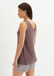 Pigiama estivo con pizzo delicato, bonprix