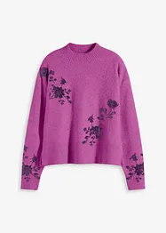 Maglione con ricamo e paillettes, bonprix