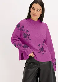 Maglione con ricamo e paillettes, bonprix