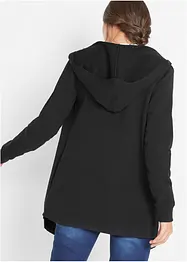 Felpa lunga aperta in misto cotone, bonprix
