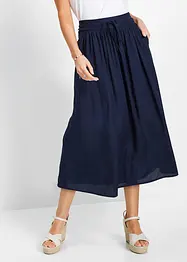 Gonna lunga in viscosa con cinta comoda e laccetto da annodare, bonprix