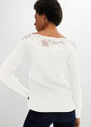 Maglione con pizzo, bonprix