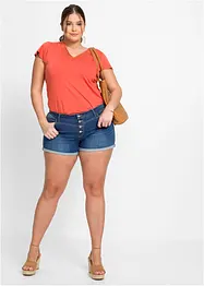 Shorts di jeans, vita media, bonprix