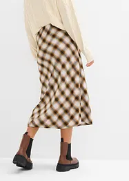Gonna midi in flanella di puro cotone, bonprix
