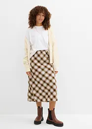 Gonna midi in flanella di puro cotone, bonprix