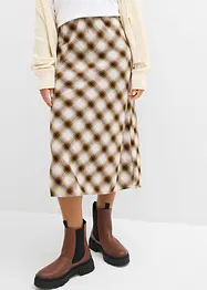 Gonna midi in flanella di puro cotone, bonprix