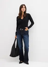 Jeans bootcut, vita media, bonprix