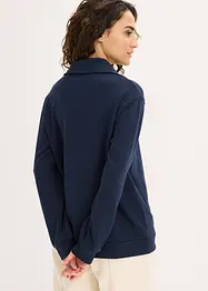 Felpa oversize con mezza zip, bonprix