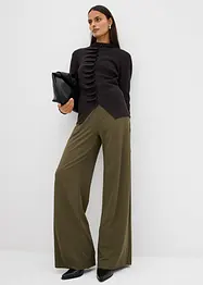 Pantaloni a palazzo in comodo punto di Roma, bonprix