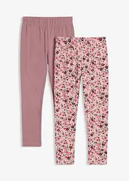 Leggings in misto cotone biologico elasticizzato (pacco da 2), bonprix
