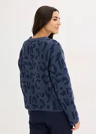 Maglione jacquard oversize con paillettes, bonprix
