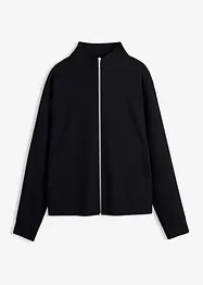 Giacca con zip in tessuto effetto neoprene, bonprix