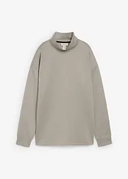 Felpa a collo alto in tessuto effetto neoprene, bonprix