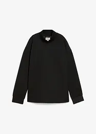 Felpa a collo alto in tessuto effetto neoprene, bonprix