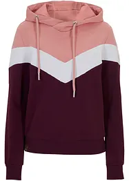 Felpa con cappuccio e collo grande, bonprix