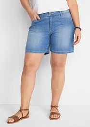 Shorts di jeans slim fit, vita media (pacco da 2), bonprix