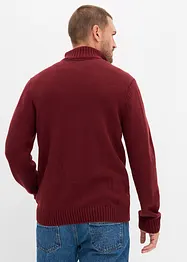 Maglione in filato grosso con zip e lavorazione a trecce, bonprix