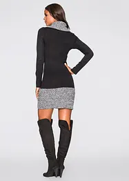 Abito in maglia che valorizza la silhouette con collo a risvolto oversize, bonprix