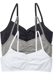 Reggiseno bustier con cotone morbido (pacco da 3), bonprix