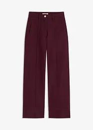 Pantaloni in twill con piega cucita e tasche a filetto, bonprix