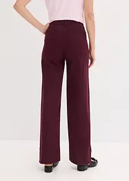 Pantaloni in twill con piega cucita e tasche a filetto, bonprix