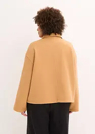 Giacca in simil lana con abbottonatura obliqua, bonprix