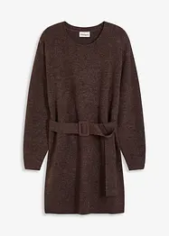 Miniabito in maglia con morbida lana e cintura, bonprix