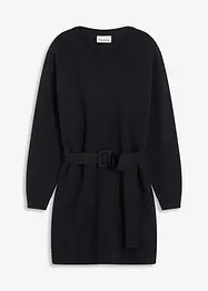 Miniabito in maglia con morbida lana e cintura, bonprix