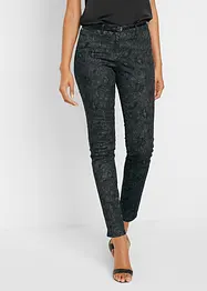 Pantaloni in twill con fantasia raffinata, bonprix