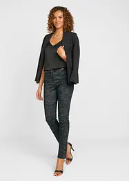 Pantaloni in twill con fantasia raffinata, bonprix