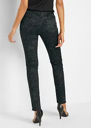 Pantaloni in twill con fantasia raffinata, bonprix