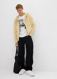 Felpa con zip e cappuccio, bonprix