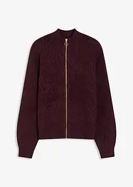 Cardigan con motivo a trecce, bonprix