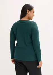Maglia a maniche lunghe con rose stampate, bonprix