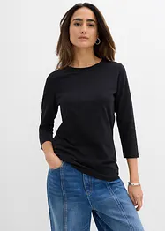 Maglia con maniche a 3/4 e puro cotone biologico, bonprix
