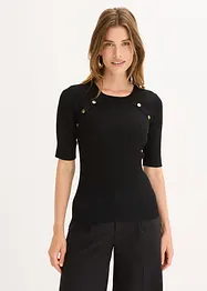 Maglione in filato fine di misto viscosa fluente, bonprix