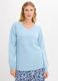 Maglione in filato fine morbido con maniche a palloncino, bonprix
